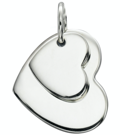 Double Heart Engravable Necklace