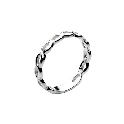 Dew Silver Celtic Entwined Twist Ring