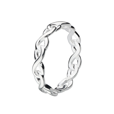 Dew Silver Infinity Link Ring