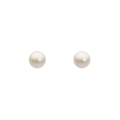 Dew Button Pearl Stud Earrings