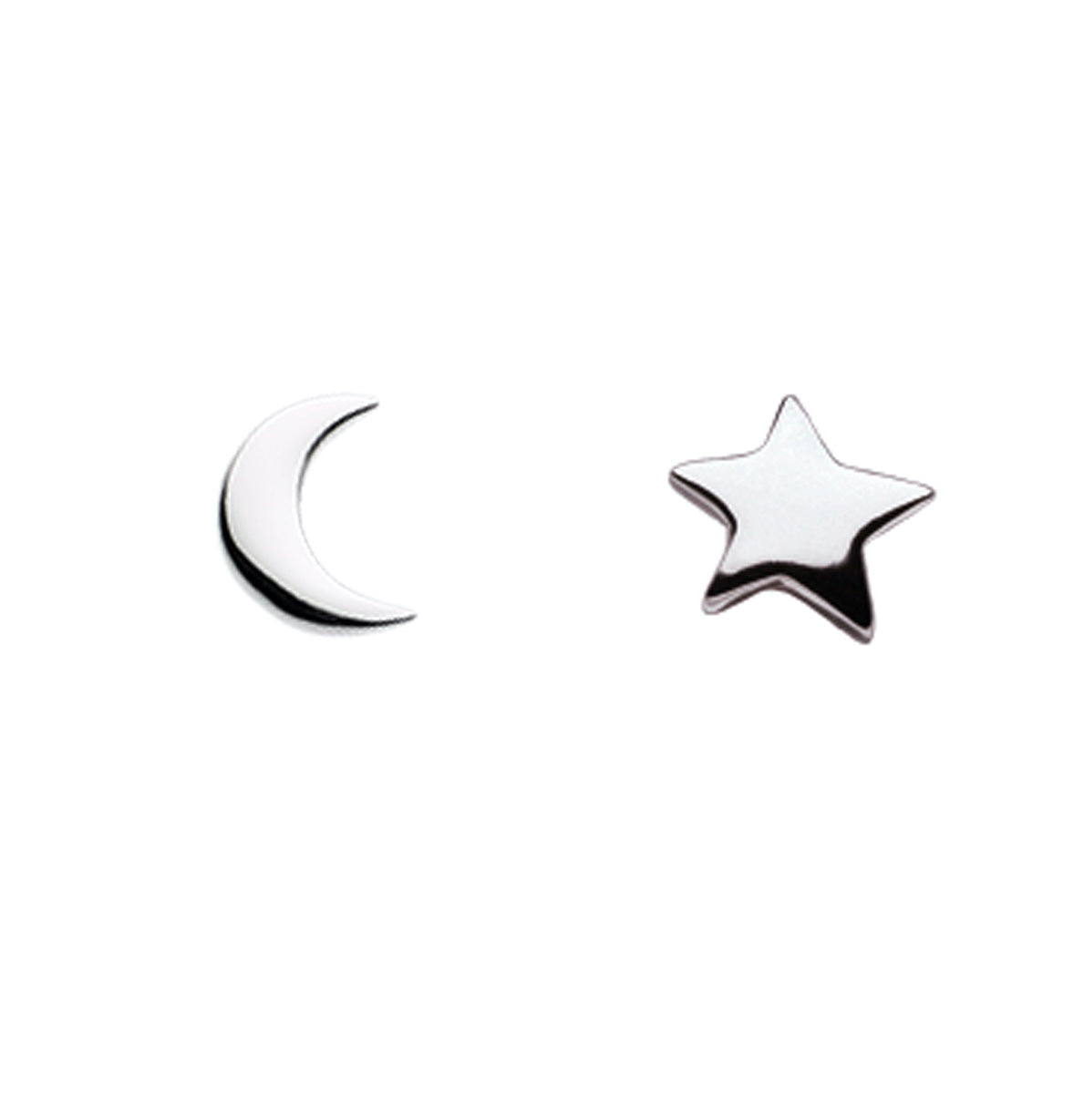 Dew Odd Moon & Star Stud Earrings