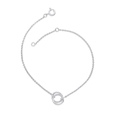 Dew Linked Twist Circles Bracelet