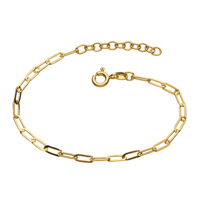 Dew Gold Paper Link Chain Bracelet
