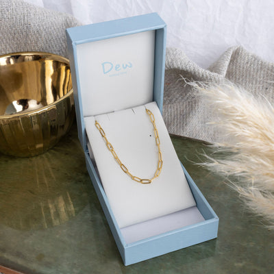 Dew Gold Paper Link Chain Bracelet