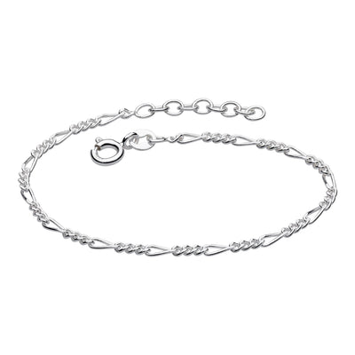 Dew Silver Figaro Bracelet