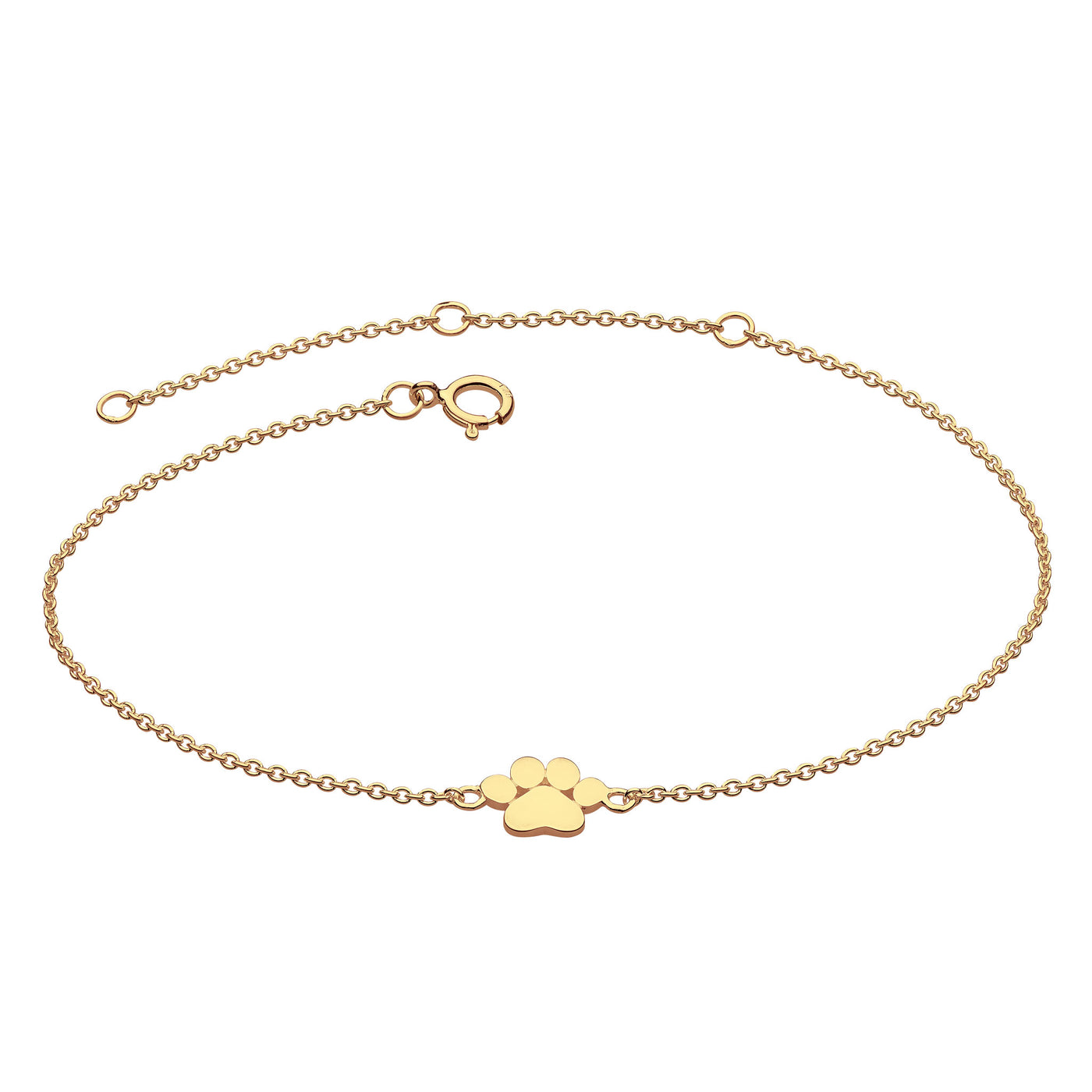 Dew Gold Paw Print Bracelet