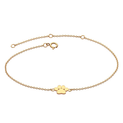 Dew Gold Paw Print Bracelet