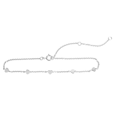 Dew Silver Hearts Bracelet
