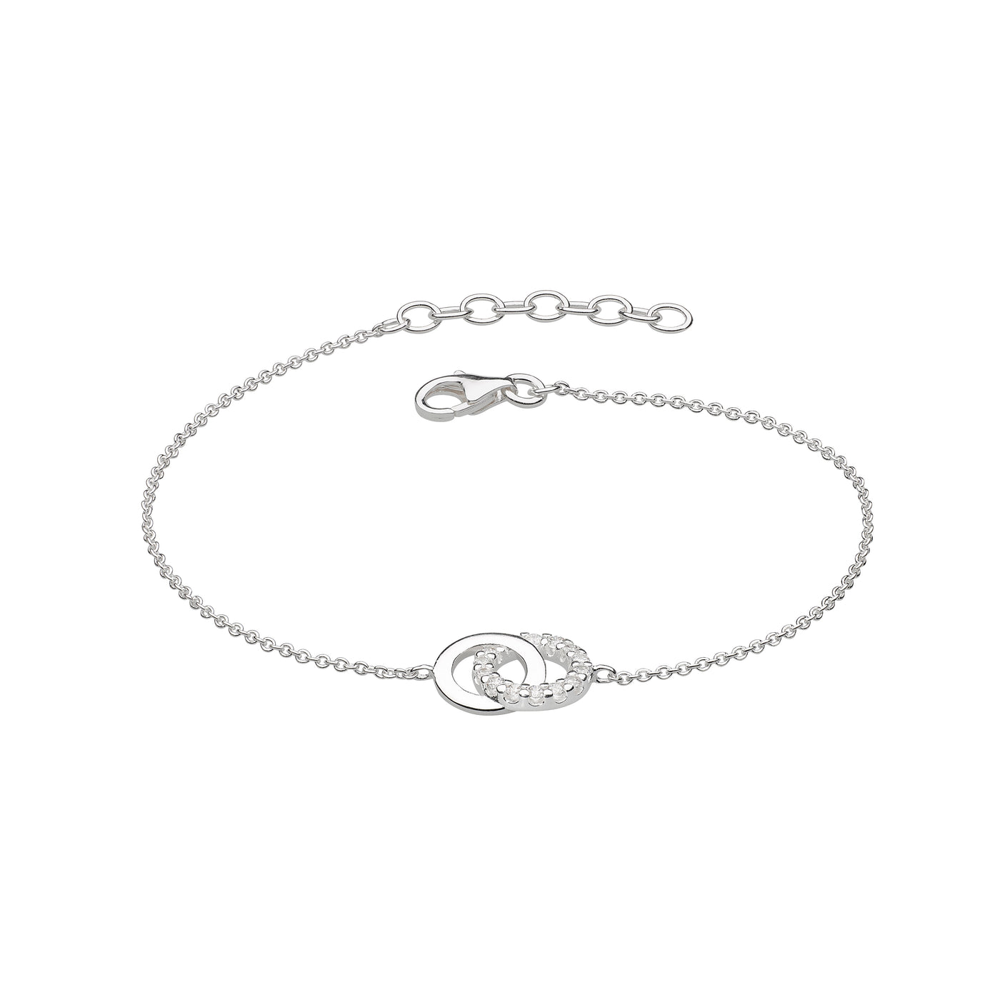 Dew Linked Crystal Circle Bracelet