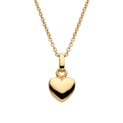 Dew Gold Puff Heart Necklace