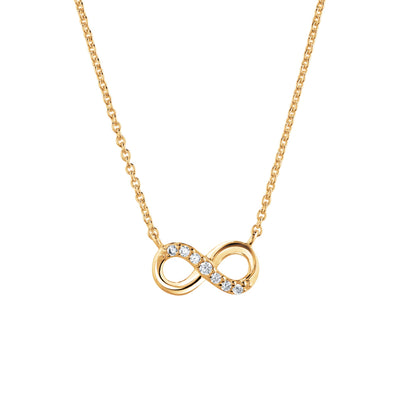 Dew Gold Infinity Necklace