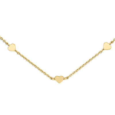 Dew Gold Heart Chain Necklace