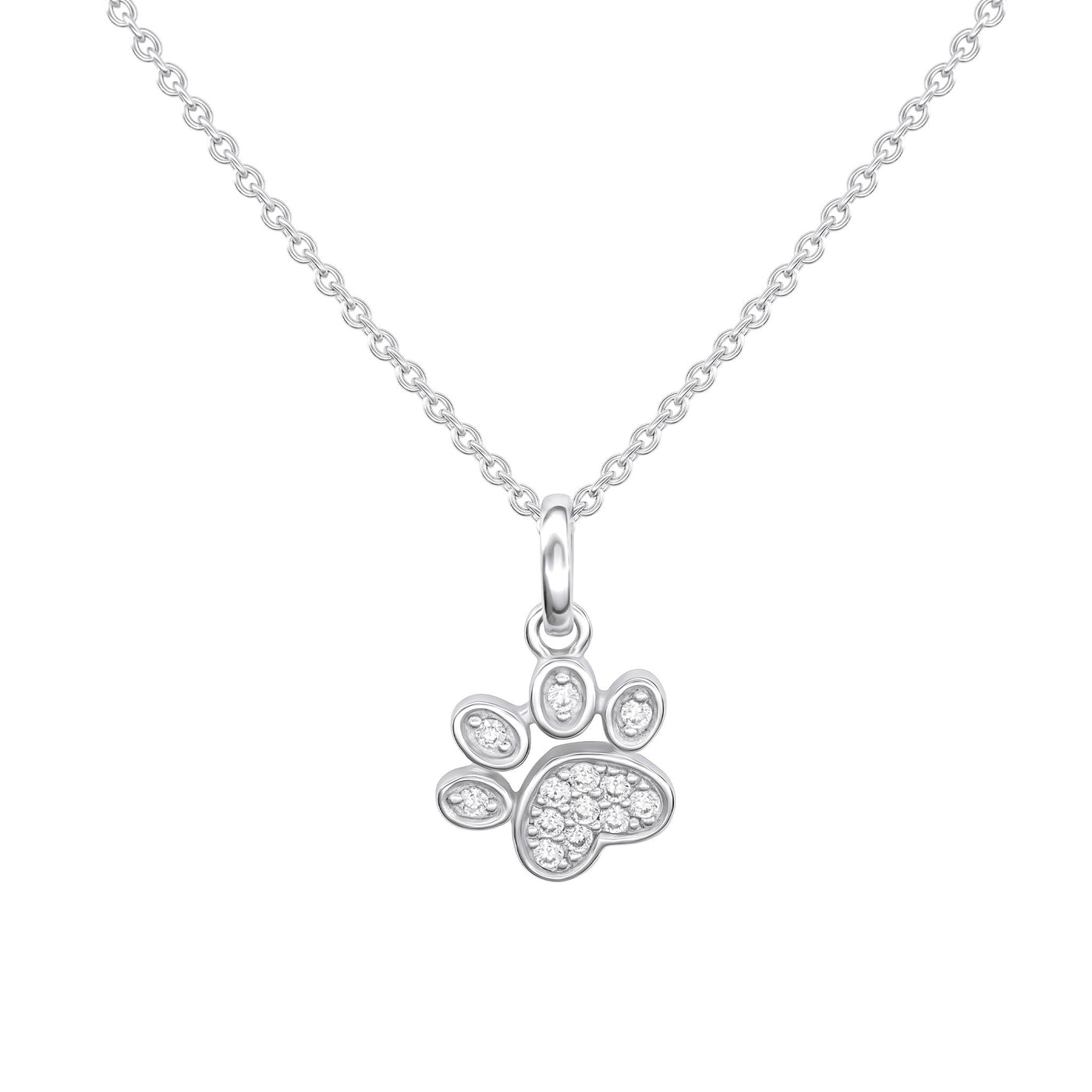 Dew Crystal Paw Print Pendant