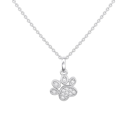 Dew Crystal Paw Print Pendant