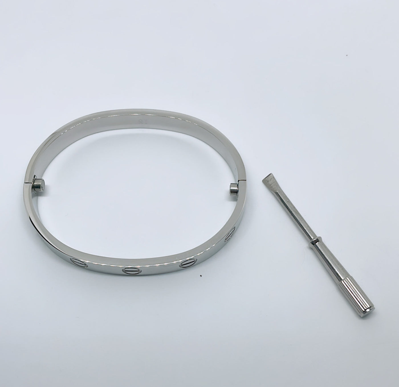 Silver Screw Bangle