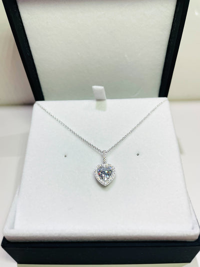 Crystal Halo Heart Necklace