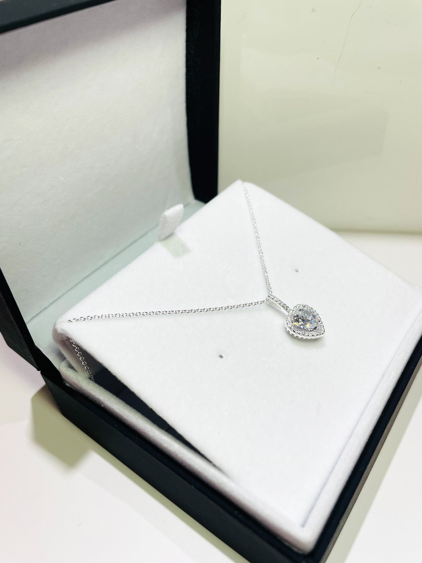 Crystal Halo Heart Necklace