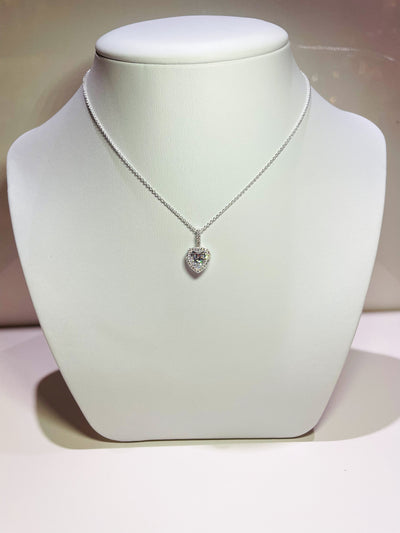 Crystal Halo Heart Necklace