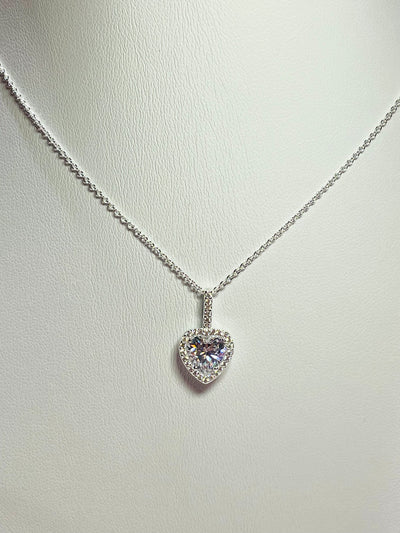 Crystal Halo Heart Necklace