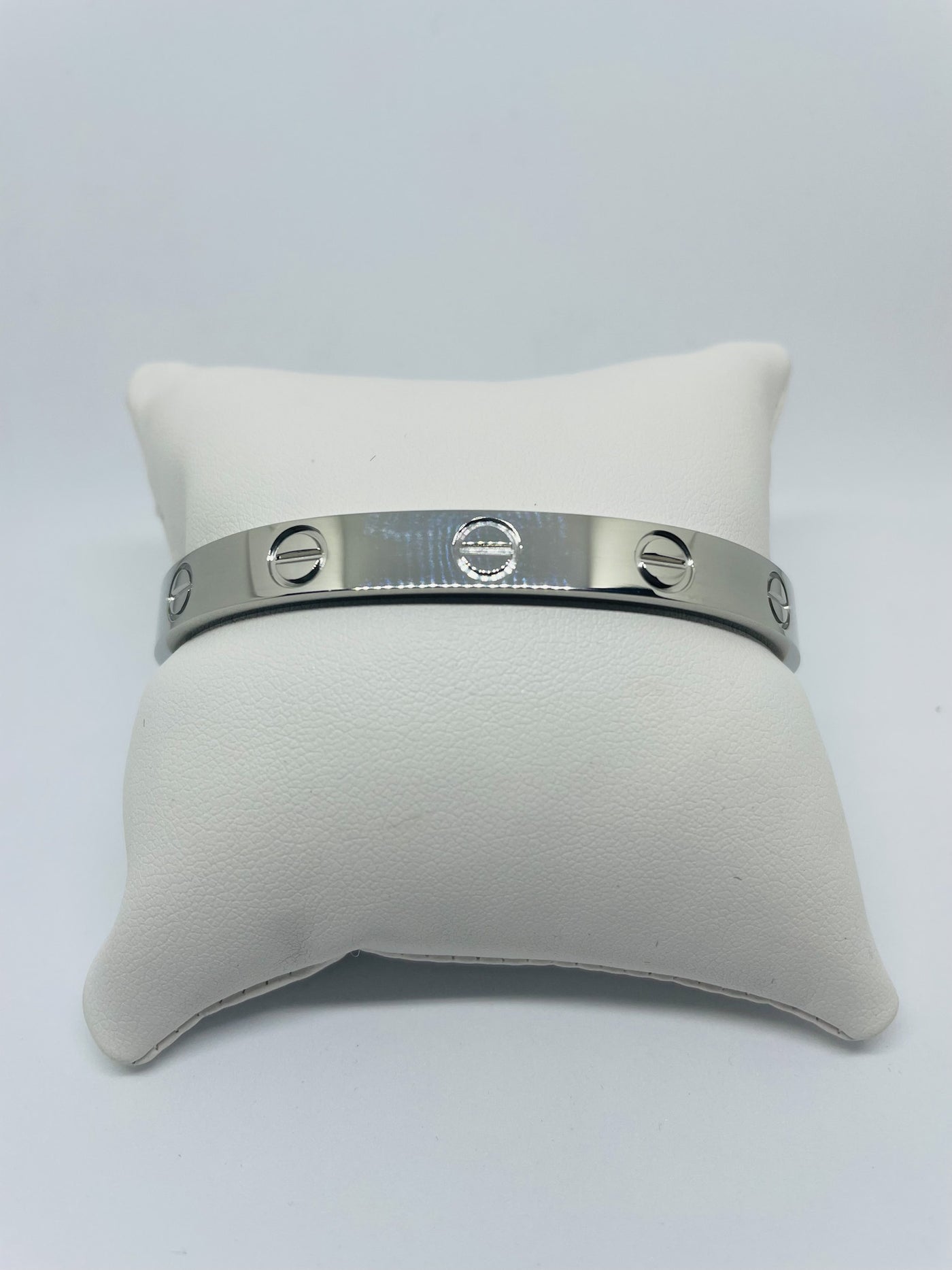 Silver Screw Bangle