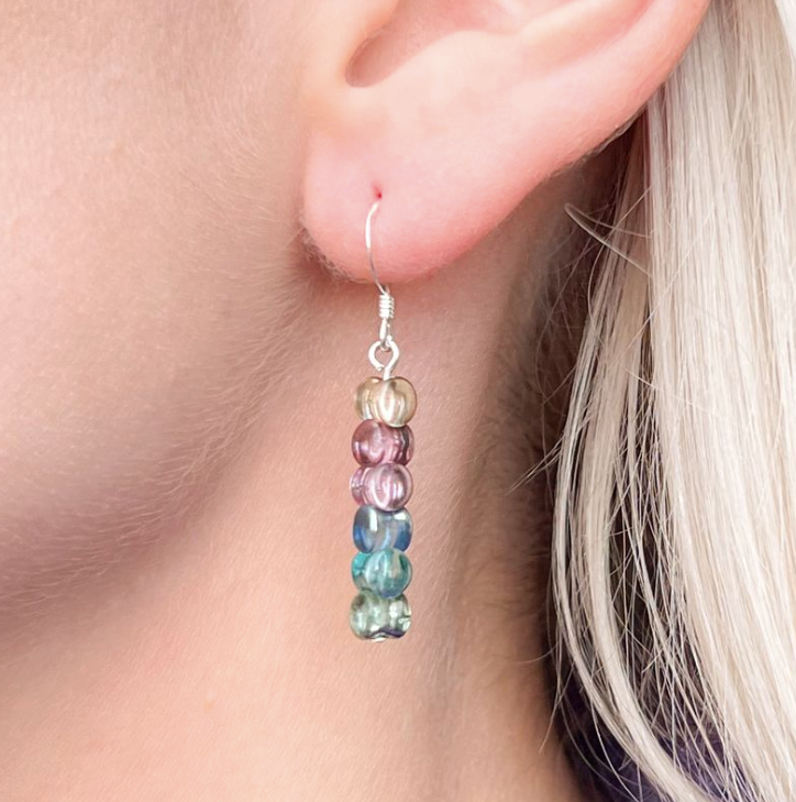 Carrie Elspeth Shimmer Drums Drop Earrings