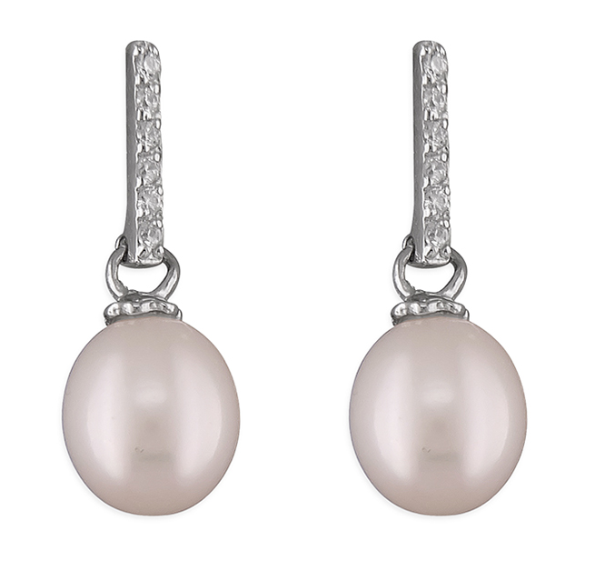 Pearl & Crystal Drop Earrings