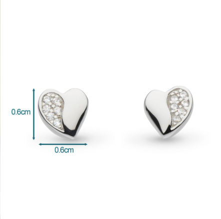 Kit Heath Mini Sparkle Sweet Heart Stud Earrings