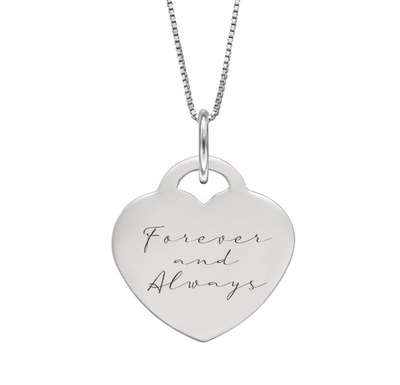 Engravable Heart Lock Pendant