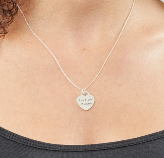 Engravable Heart Lock Pendant