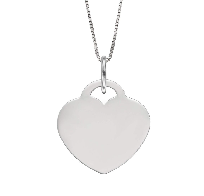 Engravable Heart Lock Pendant