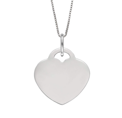 Engravable Heart Lock Pendant