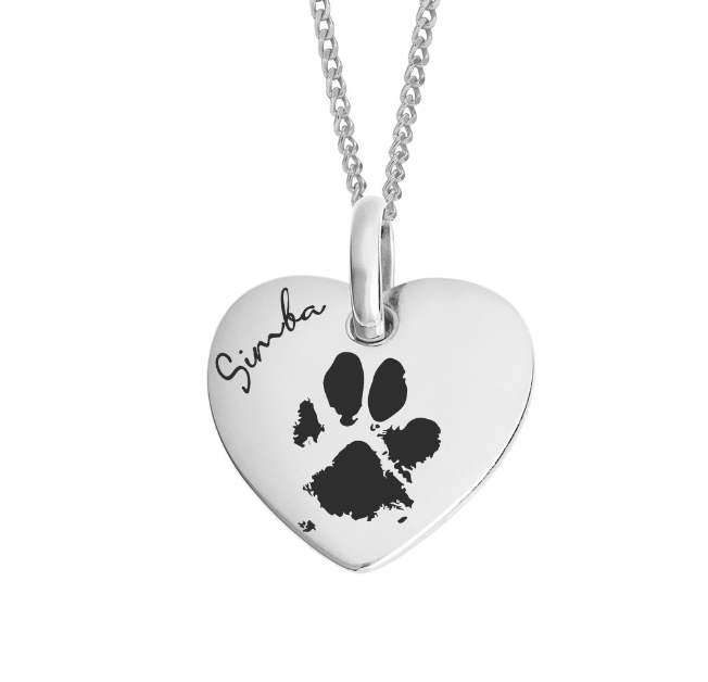 Solid Heart Engravable Pendant