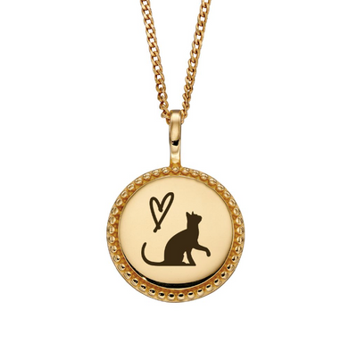 Engravable Gold Bobble Disc Pendant