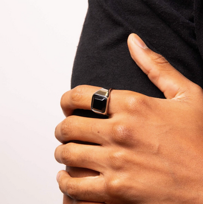 Fred Bennett Black Onyx Signet Ring