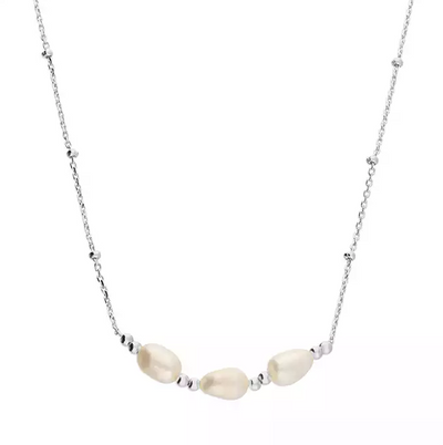 Silver Trio Pearl Necklace