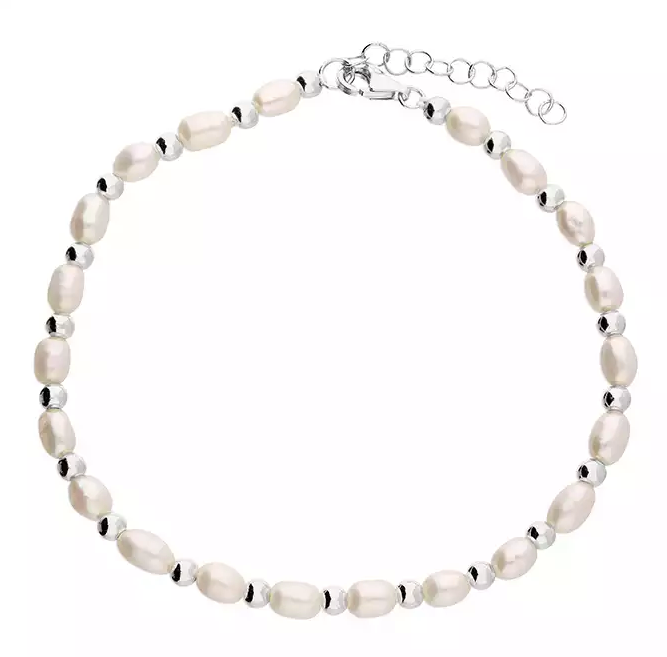 Pearl & Silver Bead Bracelet