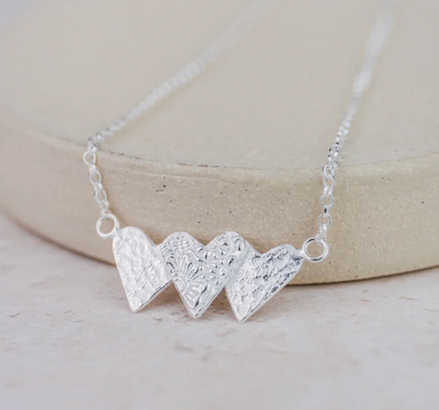 Silver Triple Heart Necklace