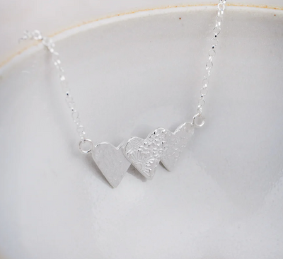 Silver Triple Heart Necklace