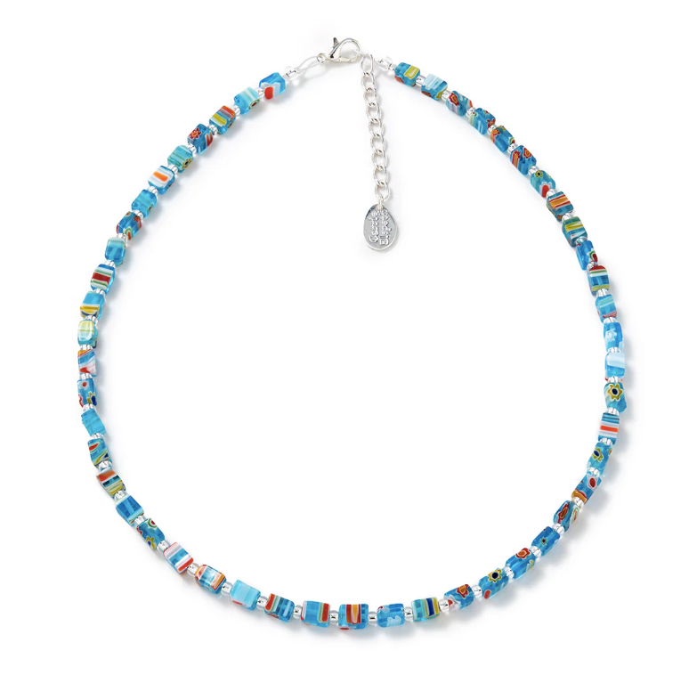 Carrie Elspeth Turquoise Millefiori Necklace
