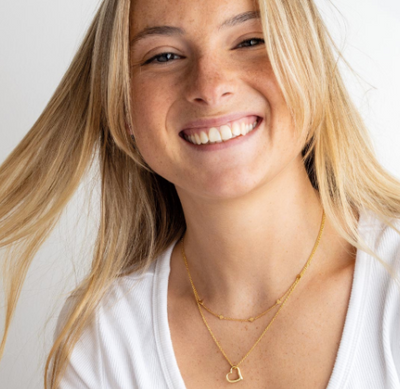 Dew Gold Heart Chain Necklace