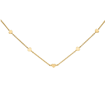 Dew Gold Heart Chain Necklace