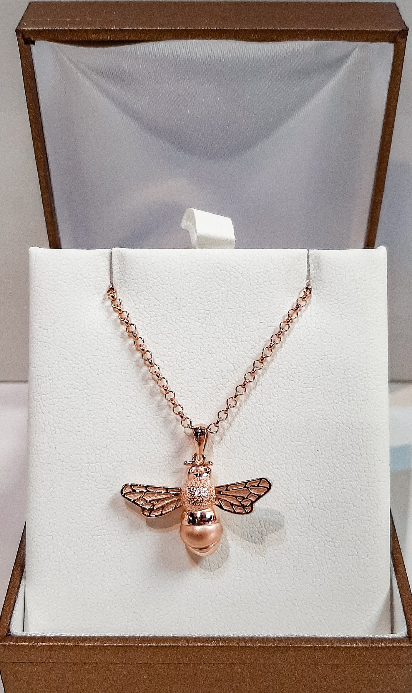 Rose Gold Bee Pendant