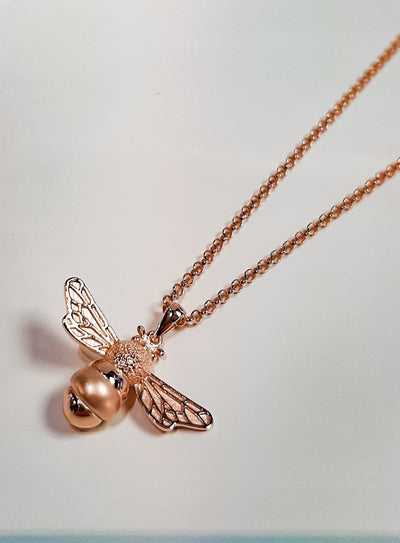 Rose Gold Bee Pendant