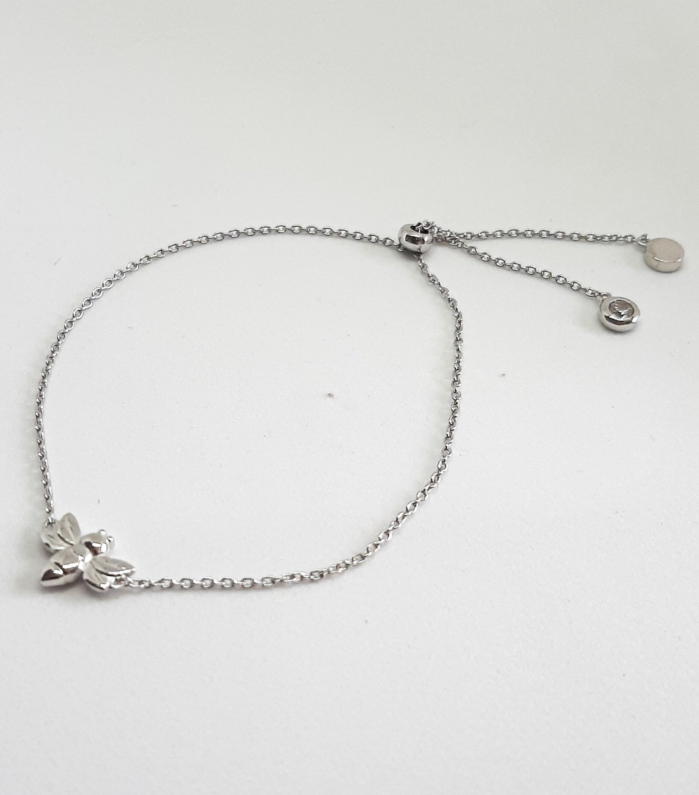 Silver Bee CZ Slider Bracelet