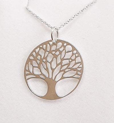 Silver Large Tree of Wisdom Pendant