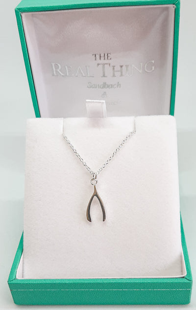 Silver Wishbone Necklace