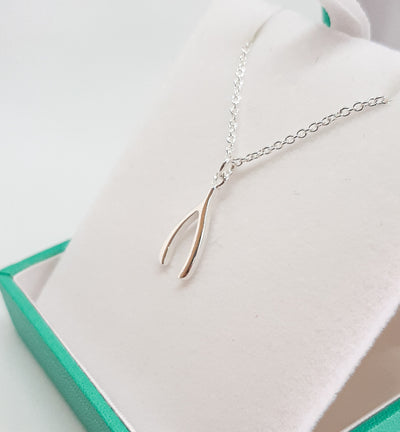 Silver Wishbone Necklace