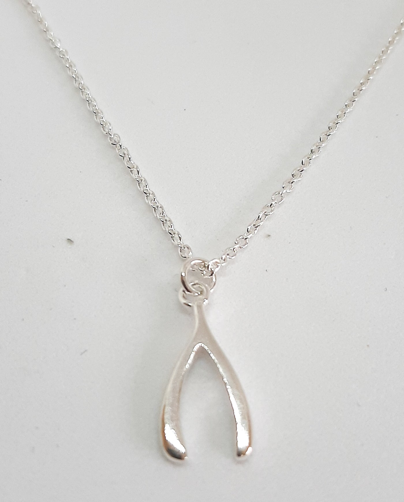 Silver Wishbone Necklace