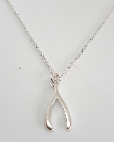 Silver Wishbone Necklace