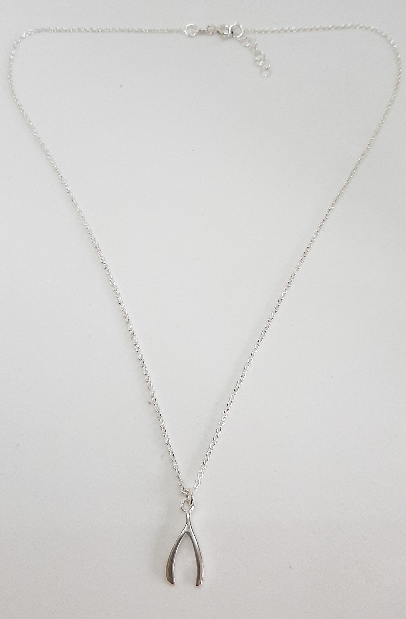 Silver Wishbone Necklace
